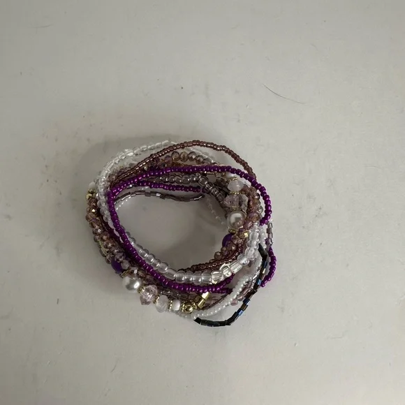 Multi-Color Beaded Bracelet Set - Picture 2 of 7